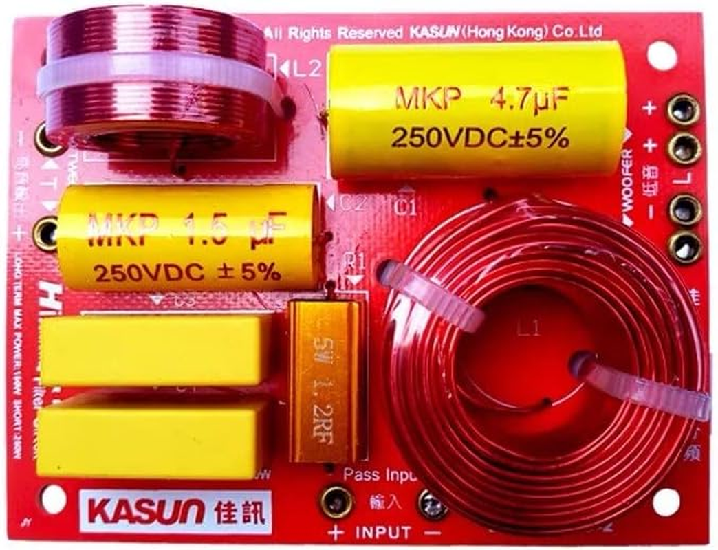 HOOCI 2PCS 2 Way (Treable+Bass+Bass) 130W Speaker Frequency Divider Home Theater Hifi Stereo Filter Circuit Audio Crossover Filters image number 1