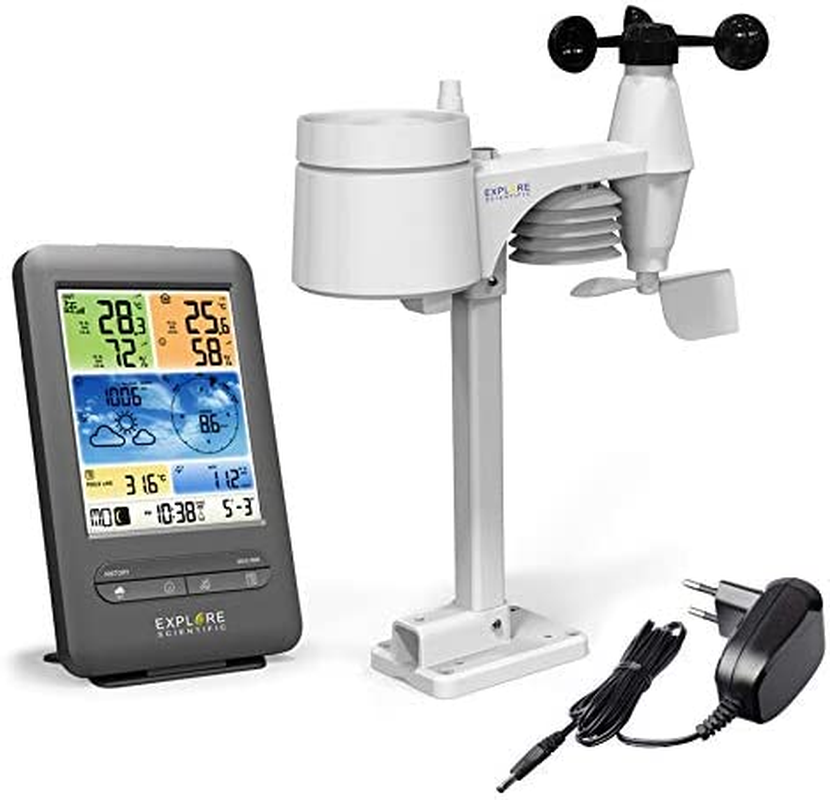 Explore Scientific Weather Station 5 in 1 Wifi Advanced Professional Weather Station, (WSX1001) image number 4