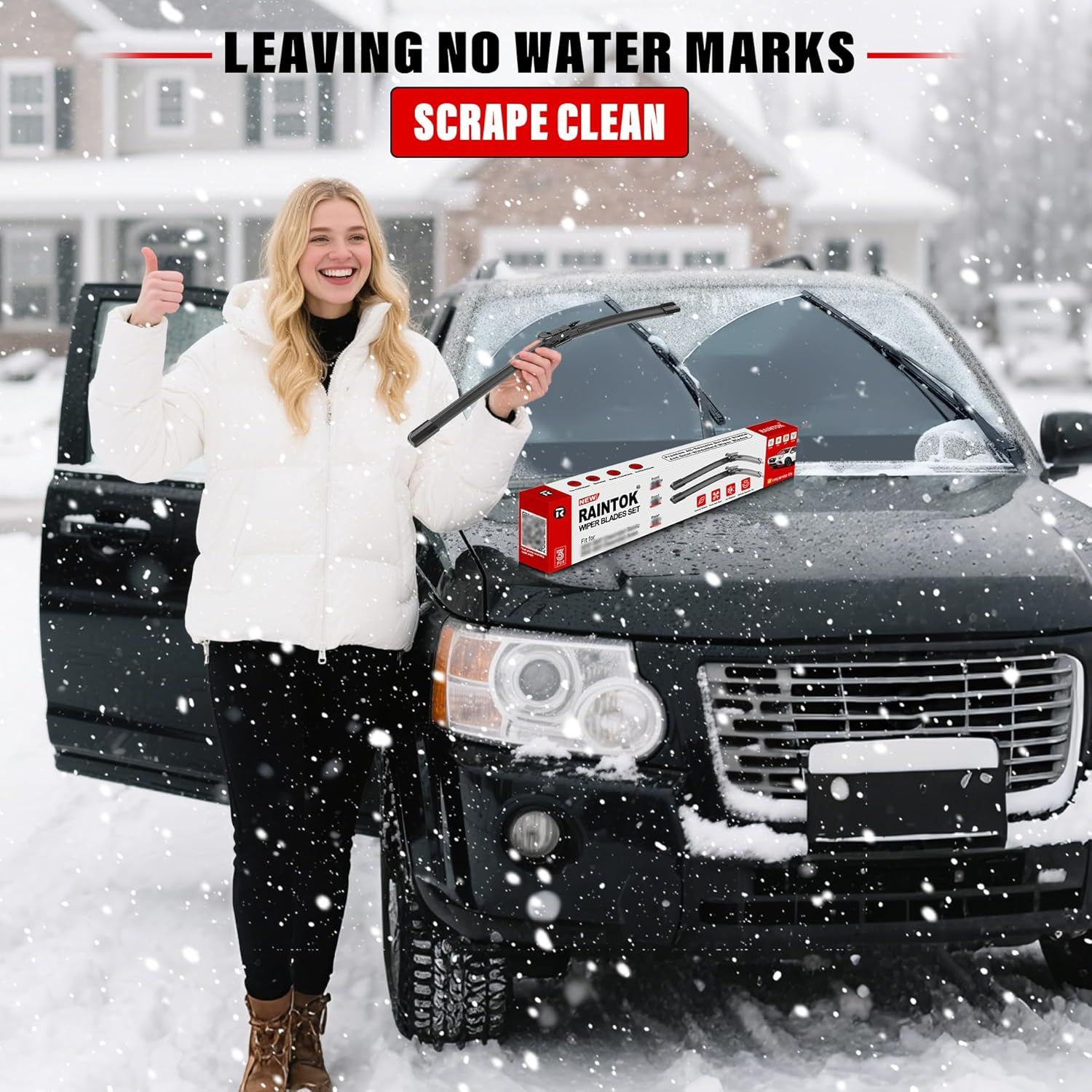 Windshield Wiper Blade Set Replacement for 2012-2016 Honda CRV CR-V and Rear Windshield Wiper Blade 26'' 16'' 13''-(Set of 3) U/J Hook image number 2