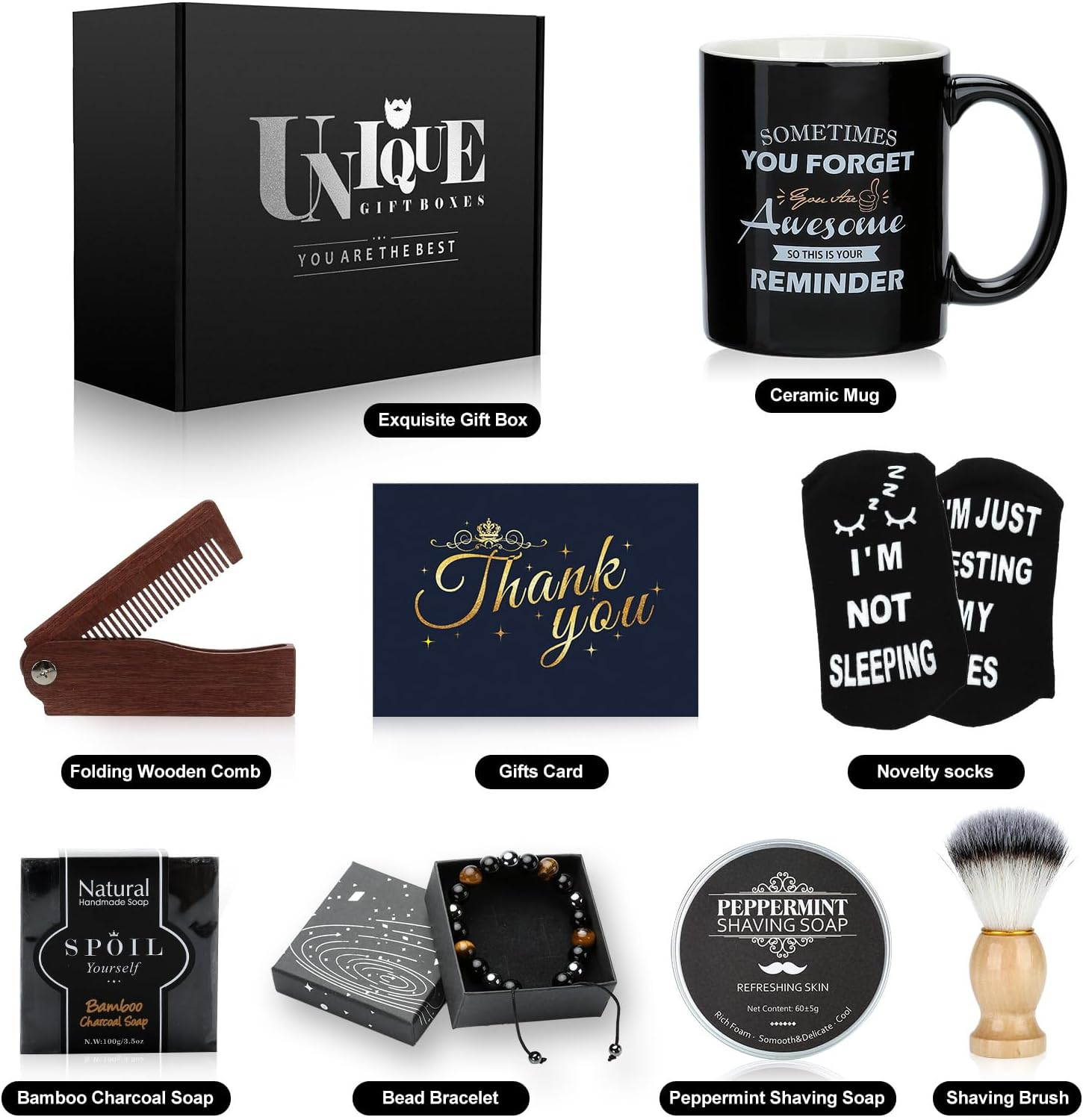 Gifts for Men Who Have Everything, Birthday Gifts for Men Dad, Funny Men Gift Baskets for Men, Boyfriend Husband Anniversary Retirement Fathers Day G-I-F-T for Dad Grandpa Men Birthday Gift Ideas image number 3