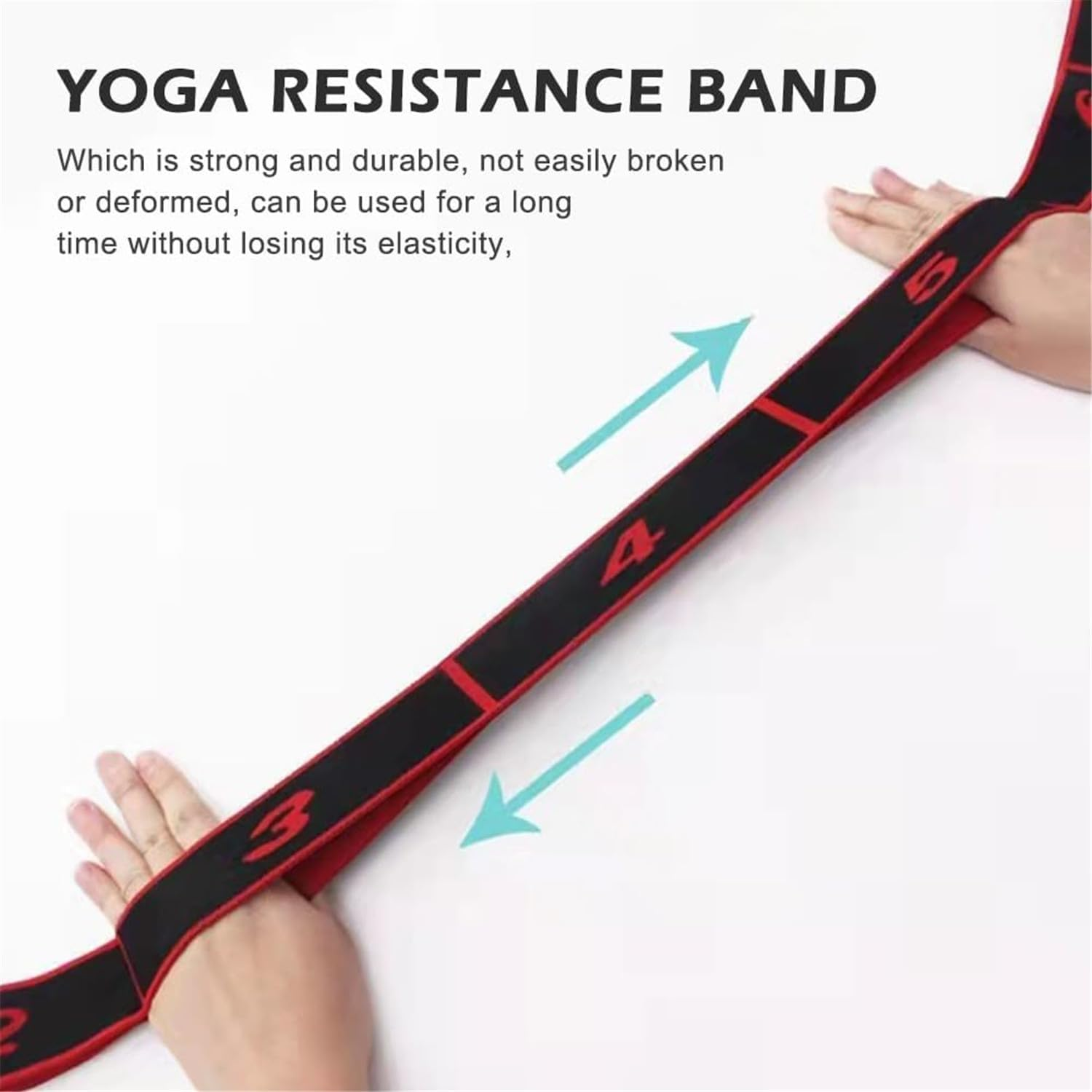 Yoga Bands Elastic Fitness 8-Section Segmented Stretching Digital Dance Back and Shoulder Suitable for Latin Pilates Strength Training Exercises Full-Body Workout Muscle Joint Mobility Enhancement image number 5