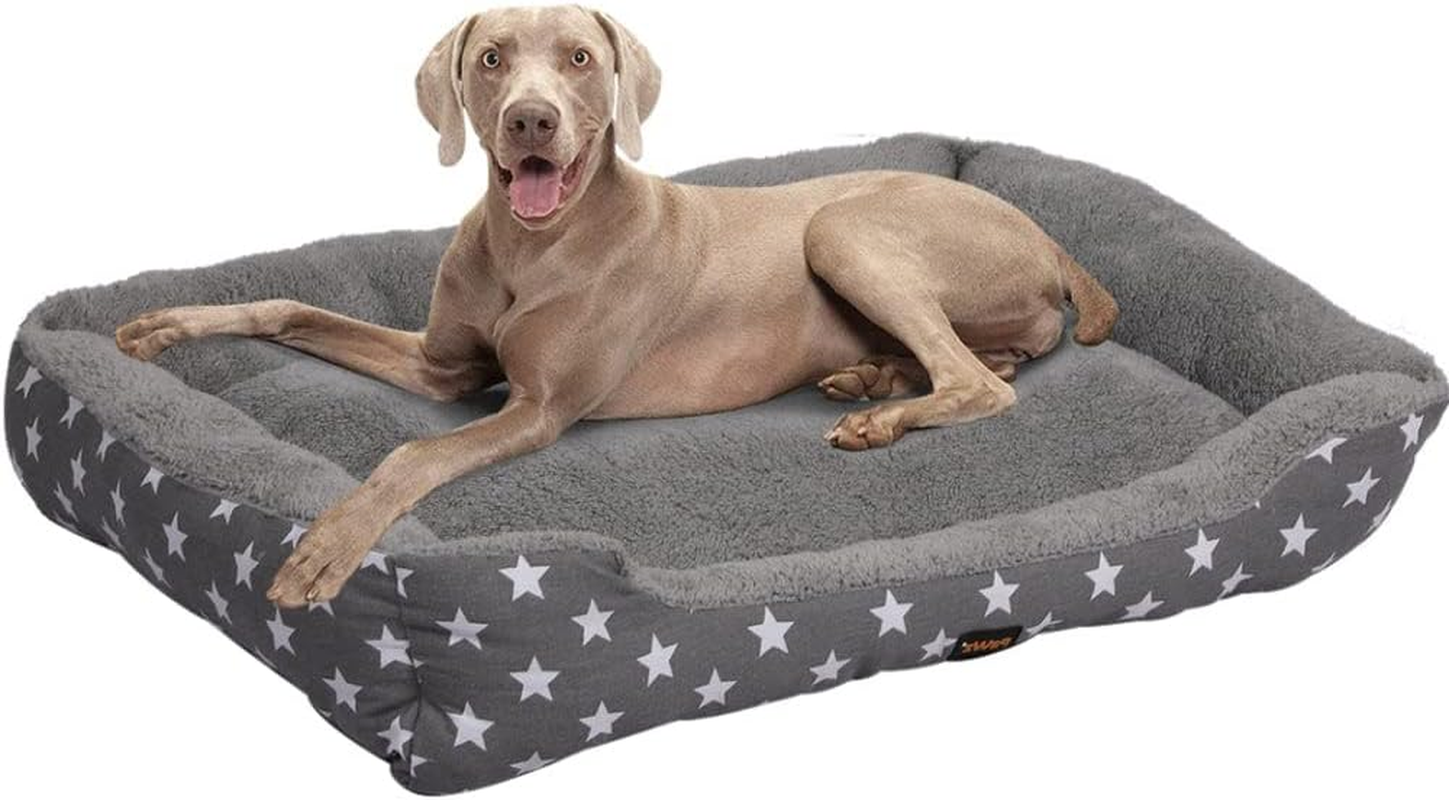 Pawz Deluxe Soft Cushion Lining Warm Kennel Star Bed for Dog, X-Large, Grey