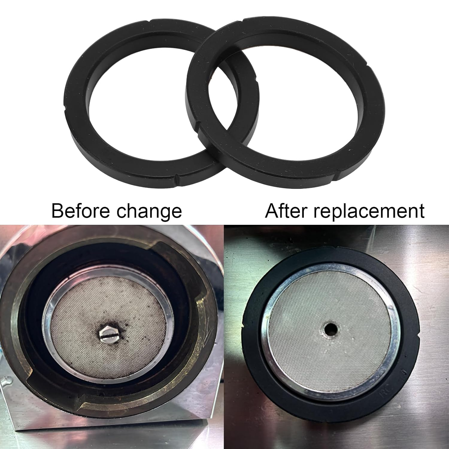 2PCS Group Head Gasket, Silicone Sealing Brew Head Group Gasket for Rancilio Silvia Coffee Machine Accessories, Rancilio Seal image number 2