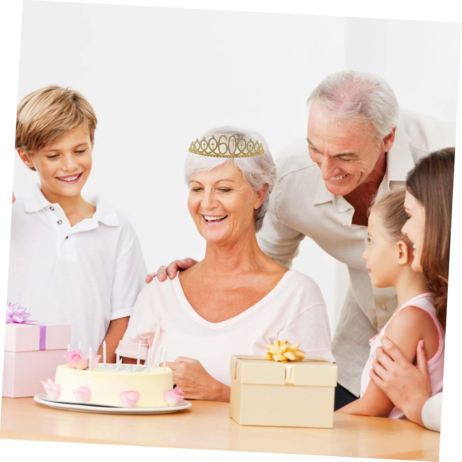 Operitacx Fabulous 60 Birthday Party Supplies Women'S Decorative Tiara Crown Sash image number 4