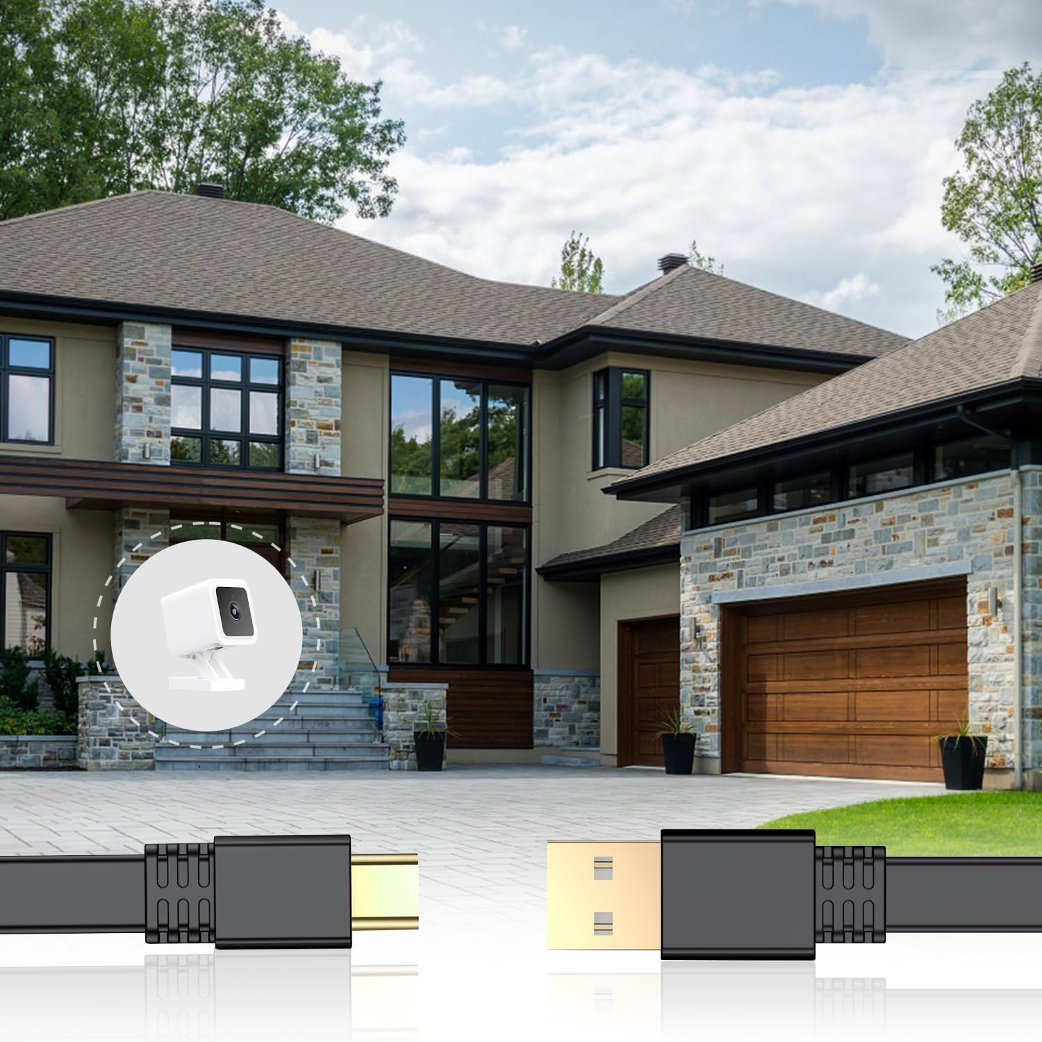 Basesailor Micro USB Power Cable 3M/2Pack,Flat Micro USB Charging Power Cord,Charger for Wyze Cam V3 V4 Pan,Nest Yi,Blink Mini XT XT2 Outdoor/Indoor 3Rd Gen,Zmodo,Furbo Dog,Netvue,Xbox One Controller image number 2