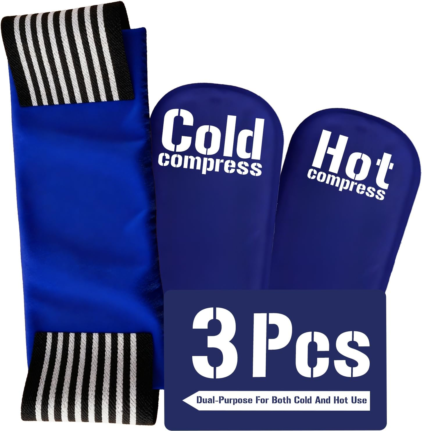 YESDEX Ice Pack for Injuries Reusable - 3 Pcs Gel Ice Packs for Hot Cold Compress with 1 Adjustable Wrap, Supports Recovery, Joint and Muscle Pain Relief &ndash; Knees, Back, Ankle, Shoulders, Arms and Legs image number 6