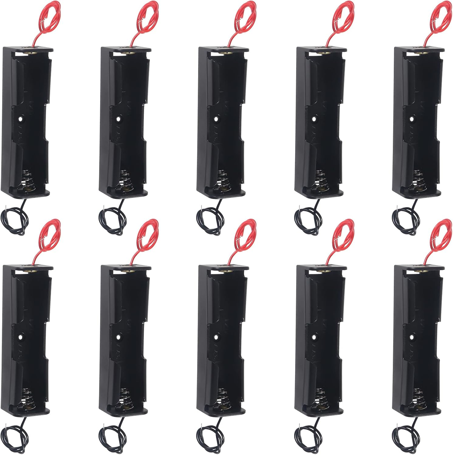 DIANN 10Pcs 18650 Battery Holder Single 1X 3.7V 18650 Battery Holder 18650 Battery Holder with Wires
