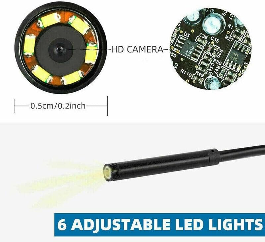 2M Waterproof HD Endoscope USB Type-C Borescope Inspection Snake Camera for Android image number 2