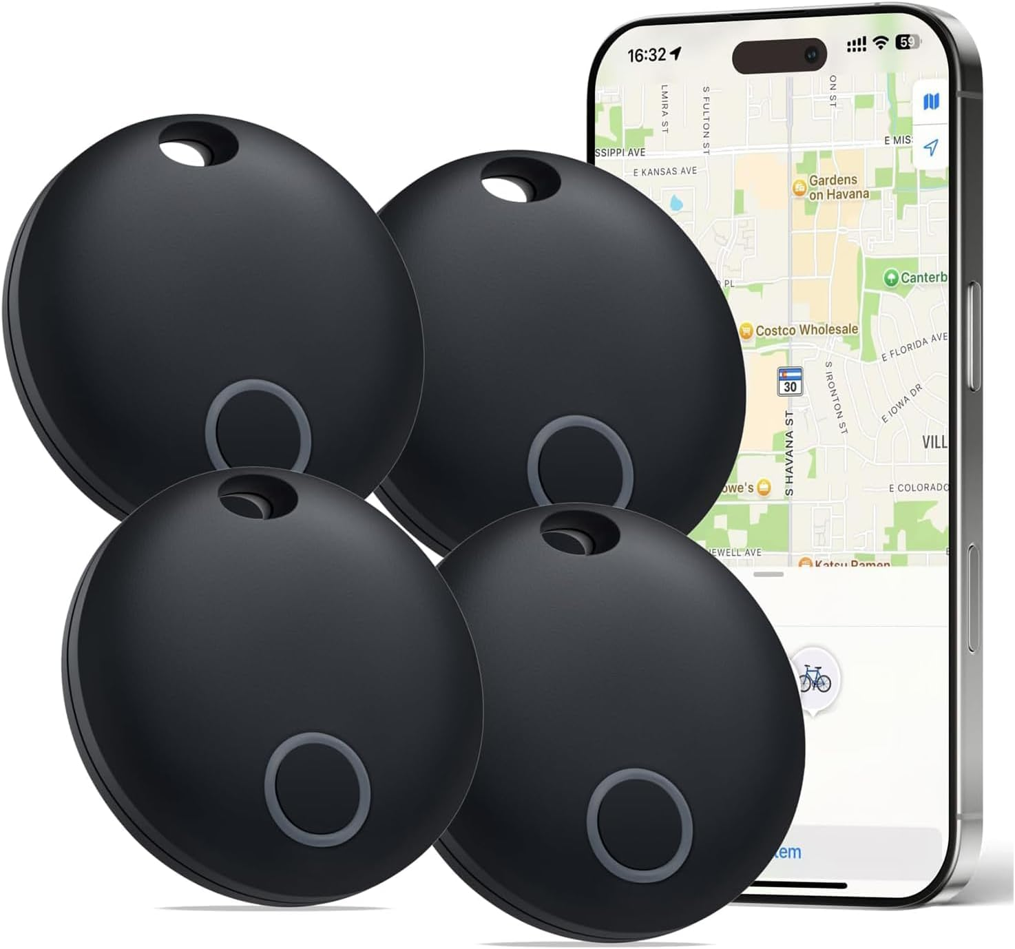Tracker Tags-1 Pack, Smart Tag Luggage Tracker Works with Apple Find My (Ios Only), Waterproof Tracking Tags Item Finder for Keys, Luggage, Backpack, Wallet