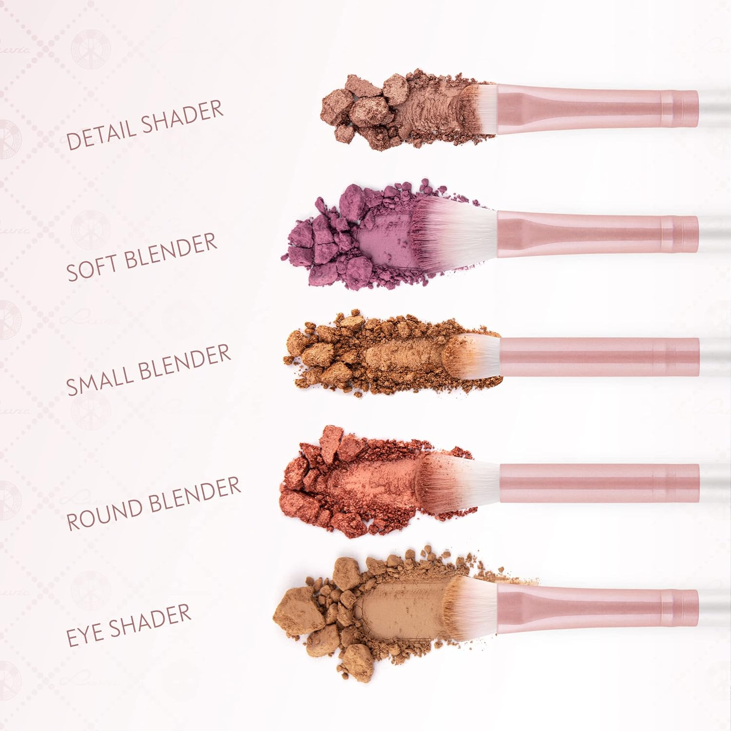 Luvia Eye Brush Set, Essential Eye Brush Set, 5 Eyeshadow Makeup Brush Set, Perfect Blending & Application, Vegan Brush Set image number 4