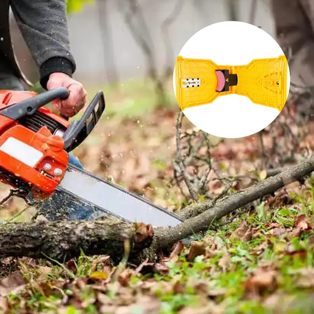 Universal Chainsaw Teeth Sharpener, Fast Chainsaw Sharpener, Chain Saw Blade Sharpener Sharpening Tools,Universal Fast-Sharpening Stone Grinder Tools for 14/16/18/20 Inch Two Holes Chain Saw Bar image number 5