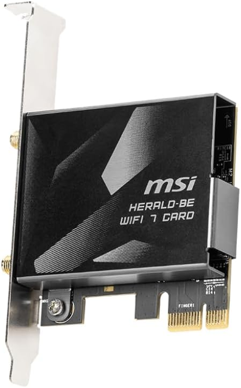 MSI Herald-Be WI-FI 7 MAX (Wi-Fi 7, 802.11BE, Bluetooth 5.4, Pcie, Multi-Link Operation Technology, External Antenna)