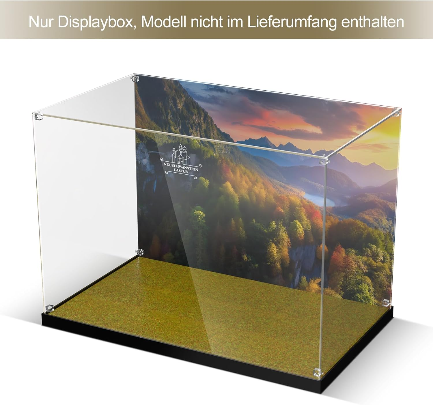 Acrylic Display Case for  Neuschwanstein Castle 21063, Transparent Acrylic Display Case with Clear Background, Dustproof Display Case Compatible with  Building Blocks Model (Box Only, No image number 6
