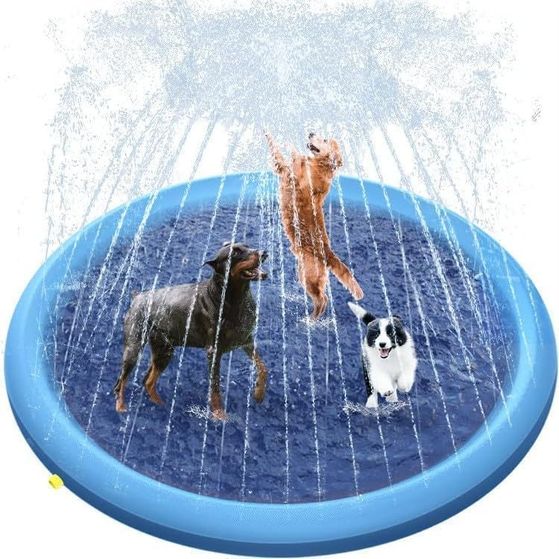 LALAASHHOP Splash Pad for Kids and Dogs, Non-Slip Sprinkler Pad Thicken Pool Summer Outdoor Water Toys, Backyard Fountain Play Mat for Baby Toddlers Boys Girls Pet(67Inch) image number 5