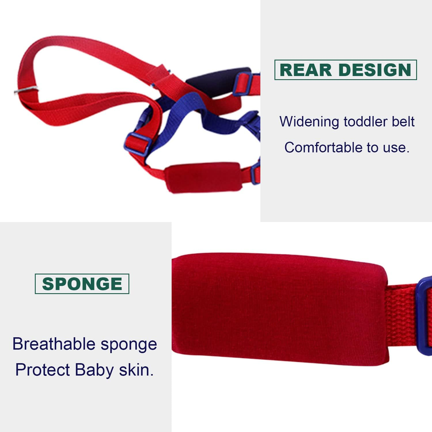 Walking Harness and Safety Leash Anti-Lost, Baby Safety Walking Harness Child Toddler Child Rope Leash Walking Hand Belt, Anti-Lost Rope for Children, Safety Wrist Link, Baby Leash image number 3