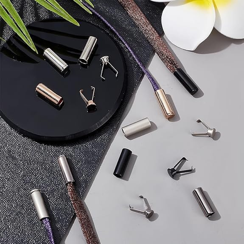 24 PCS Cylindrical Shoelace Heads, Metal Tips,Alloy,Clothing Rope Shoe Laces Tips Protector,Replacement Head image number 6