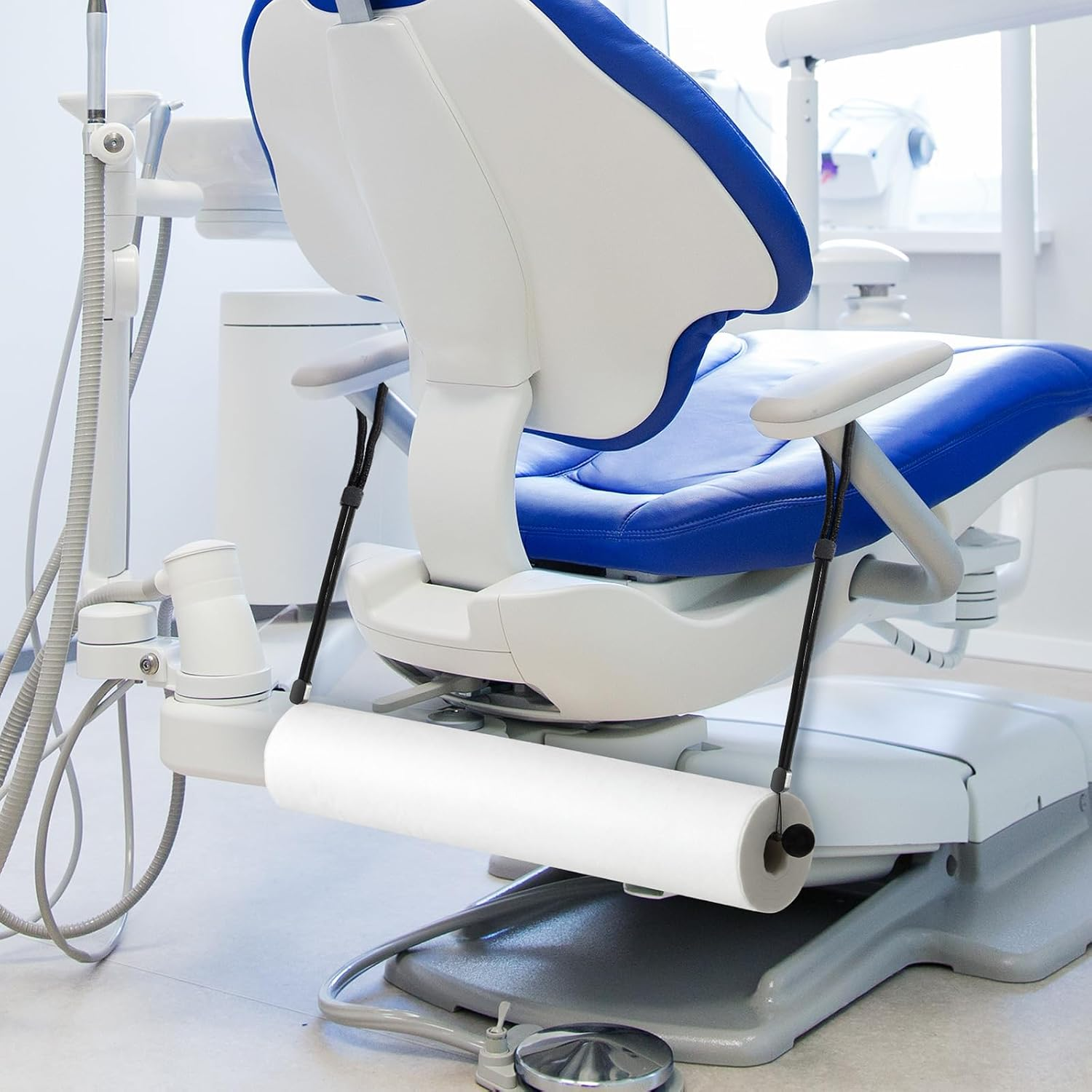 Otoolling Bed Roll Paper Disposable Sheet Dispenser Hanger Holder Exam Table Paper Hangs Metal Design for Treatment Beds with Removable Armrests, Accommodates 24" Disposable Sheet Rolls