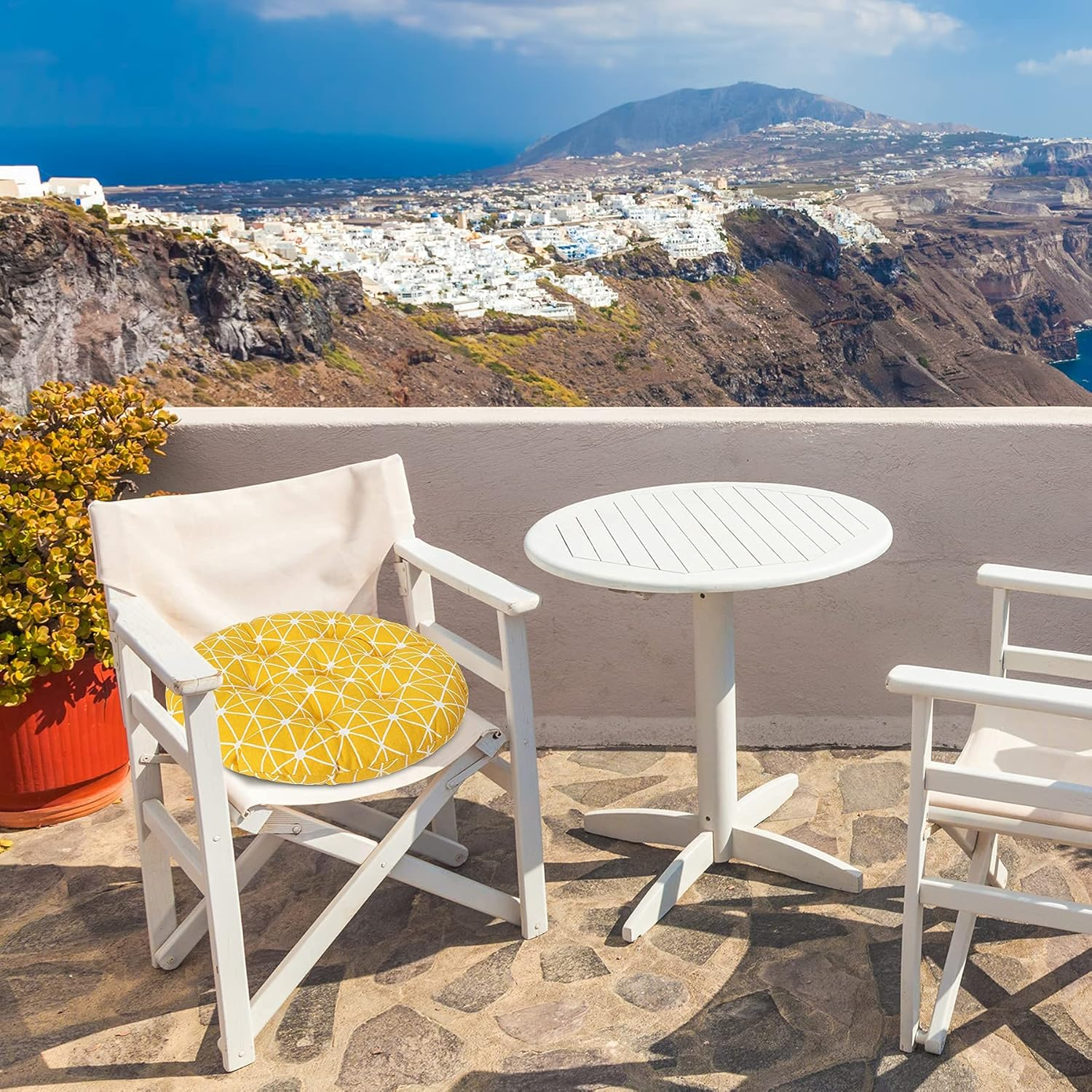 Homemiyn round Seat Patio Cushion Floor Pillow Cushion round Chair Cushion Outdoor Seat Pads for Sitting Meditation Yoga Living Room Sofa Balcony 15 Inch image number 4