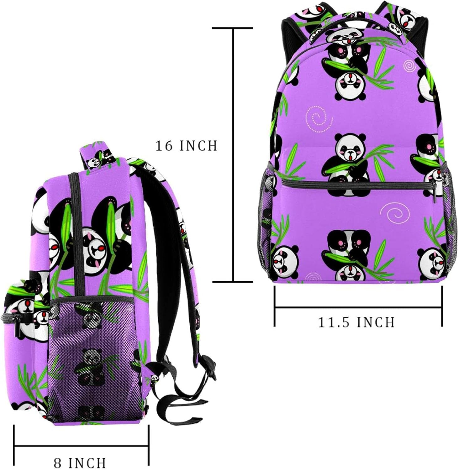 Cute Pandas Backpack Students Shoulder Bags Travel Bag College School Tote Backpacks