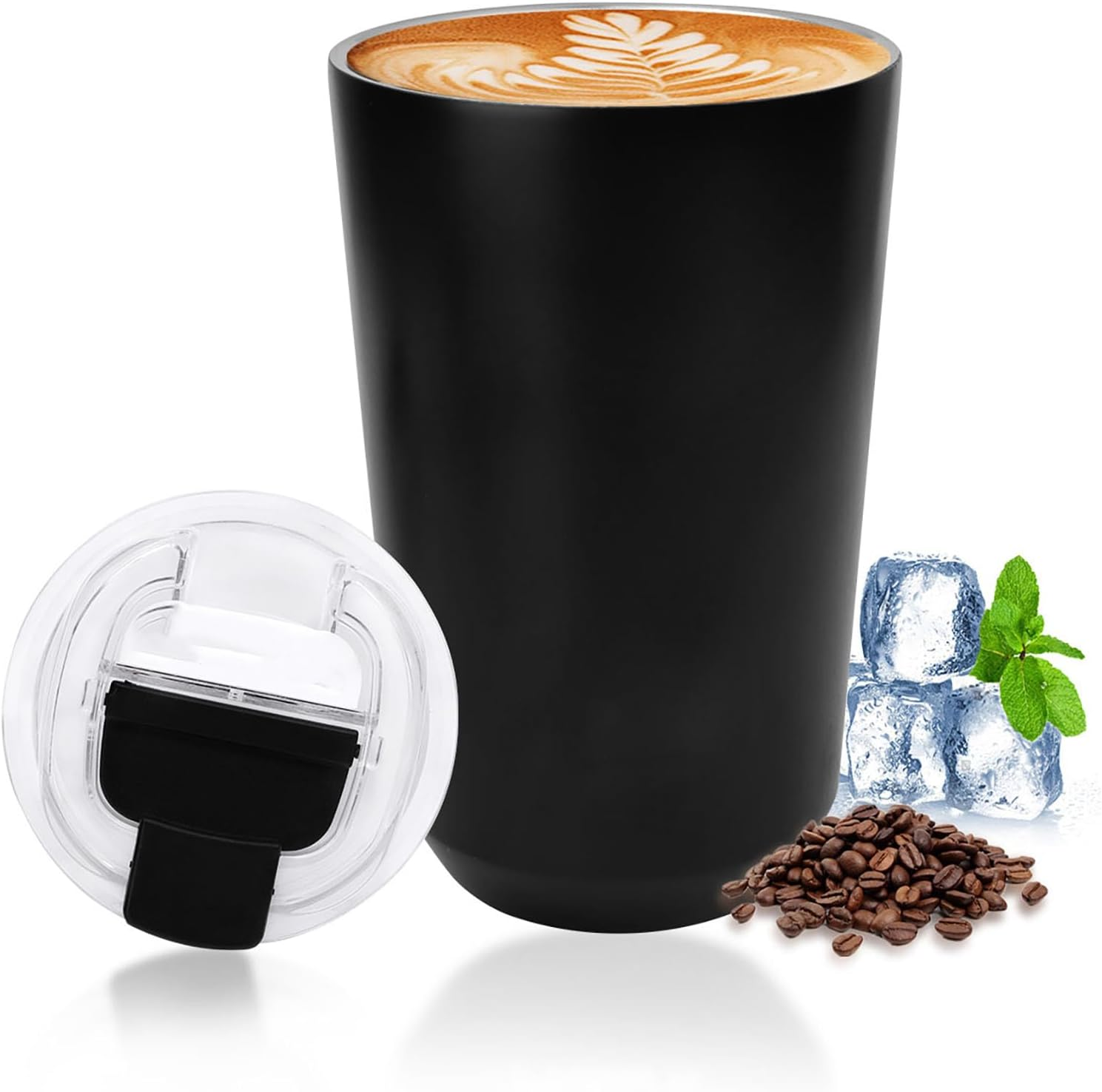 XBOGO Coffee Mug with Lid, 12 OZ Travel Mug, Leak-Proof to Go Coffee Mug, Stainless Steel Thermal with Double Wall, Insulated Tumbler for Men Women for Hot & Cold Drinks (Pink)