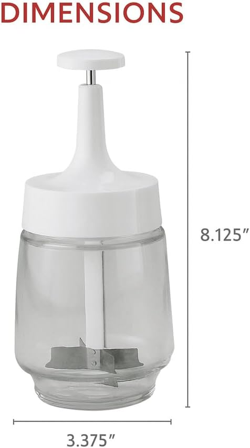 HIC Plain Edge Old Fashioned Onion Manual Food Chopper Onion Chopper Onion/Food Chopper White/Clear image number 5