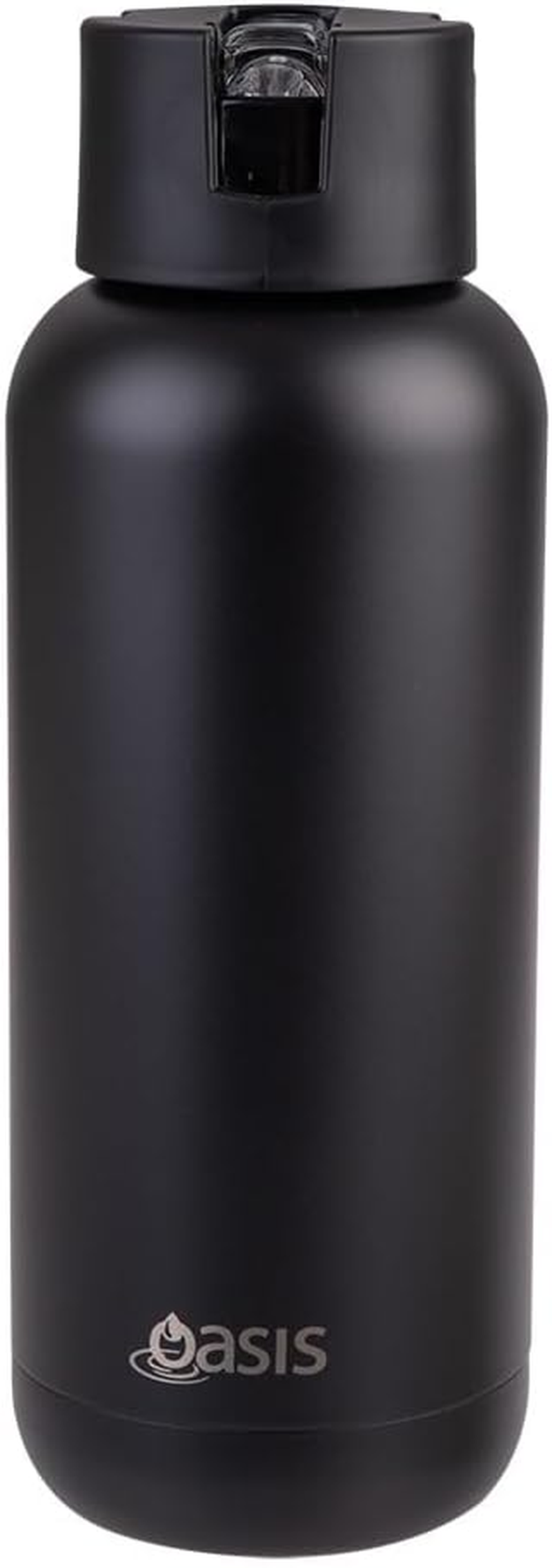 Oasis Ceramic Lined Stainless Steel Triple Wall Insulated 'Moda' Drink Bottle 1 Litre - Black