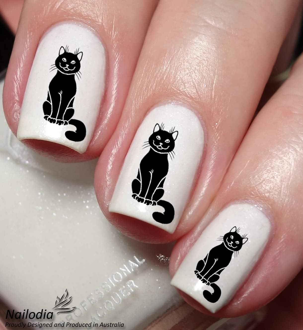 Black Cats Lovers Nail Art Decal Sticker image number 5