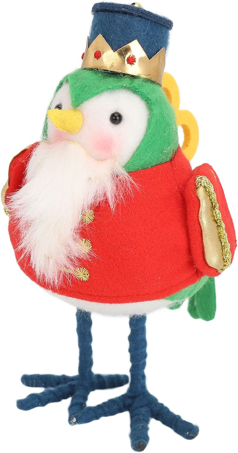 Christmas Table Decorations Birds, Vivid Cute Soft Plush Fabric Standing Bird Christmas Ornaments, Multifunctional Xmas Birds Ornaments for Thanksgiving, Christmas, for Fireplace image number 4