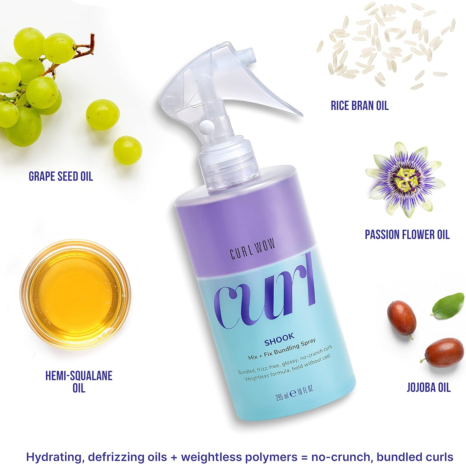 COLOR WOW Curl Wow Shook Mix + Fix Bundling Spray 295 Ml &ndash; Shake-To-Activate Spray Combines Powerful Hydrators + Crunch-Free Polymers for Perfectly Defined, Glossy, Frizz-Free Curls image number 2