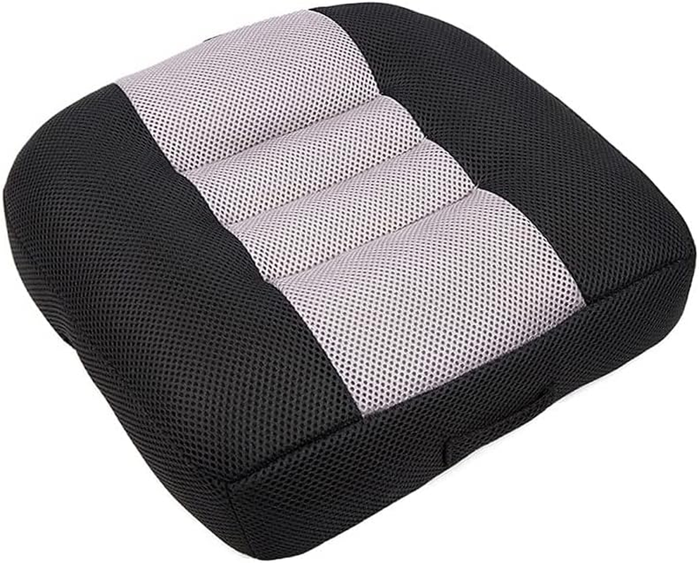 Car Booster Seat Booster Height Lifting Pad Breathable Mesh Portable Car Seat Cushion for Truck, Car, SUV, Office Chair, Wheelchair (Black&Grey)