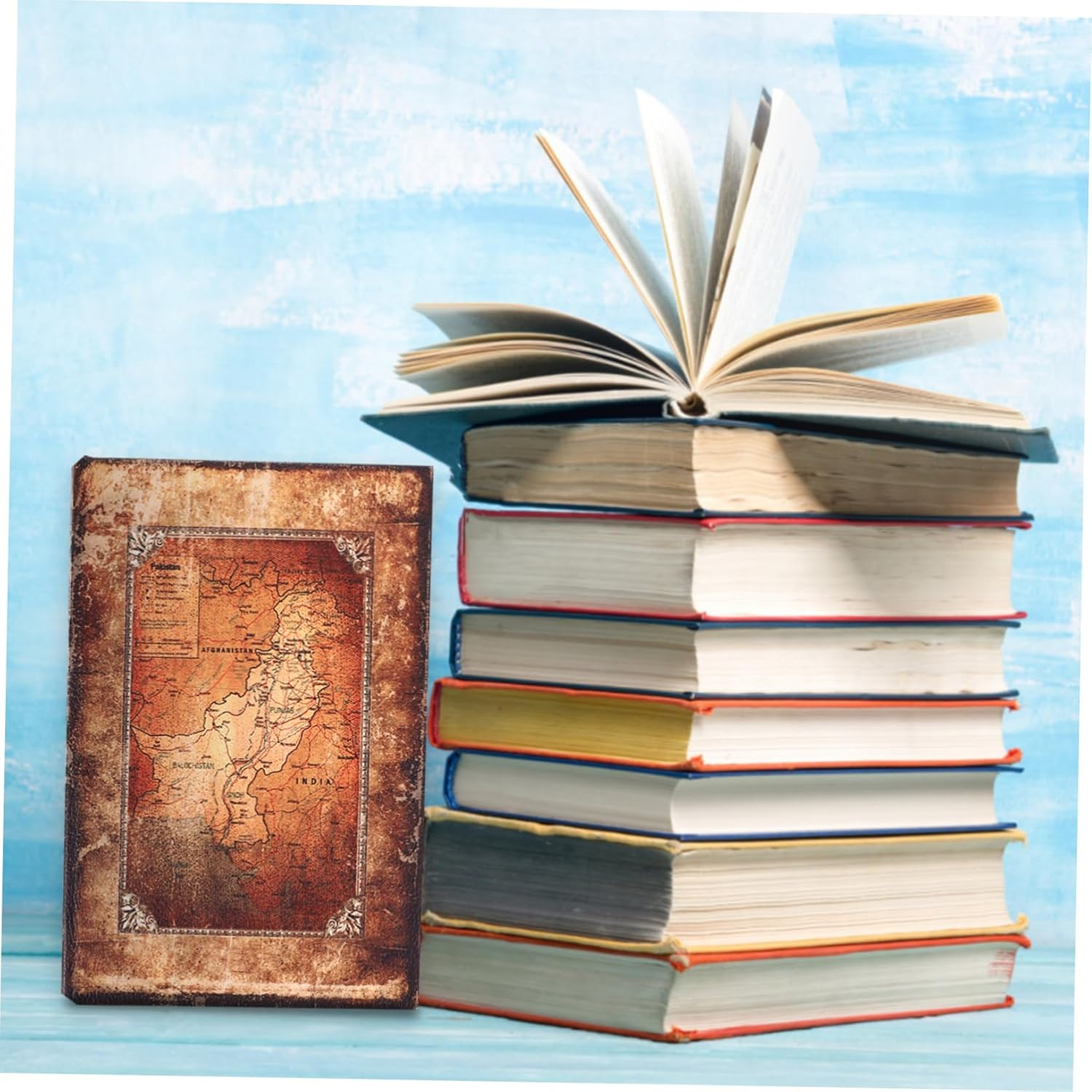 Vintage Book Shaped Box for Bible Storage Fake Book Box Compartments for Key Hiding and Decorative Use image number 6