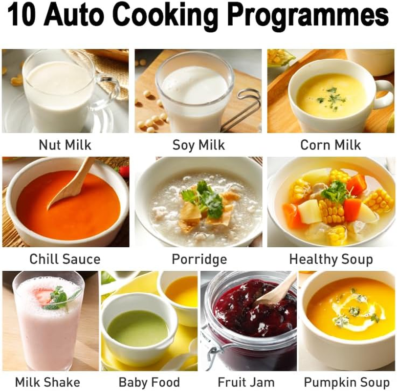 Panasonic All-In-One Smart Hot & Cold Blender for Making Soups, Baby Food, Smoothies, Soy Milk, Nut Milk, Self Clean Mode, Keep Warm Mode with 10 Auto Menus (MX-HG6401KST) image number 1