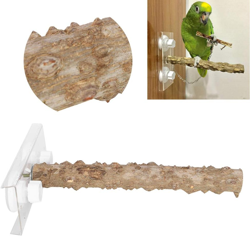 Bird Shower Perch, Pet Standing Rod, Non-Slip Birds for Parrots, Wood Bird Perches for Parrot, Wooden Bird Parrot Stand Branches Parakeet Cage Perch Accessories image number 4