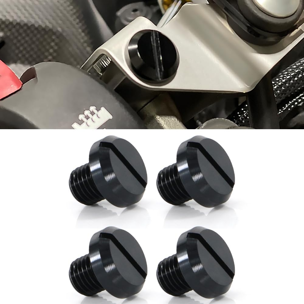 Xitomer 4 PCS Mirror Hole Plugs M10X1.25, Fit for Z125/ Z400/ Versys 650, FZ-07 MT-07 / FZ-09 MT-09, CRF250L/ CB1000R, SV650 / KLR 650, Aluminum CNC image number 6