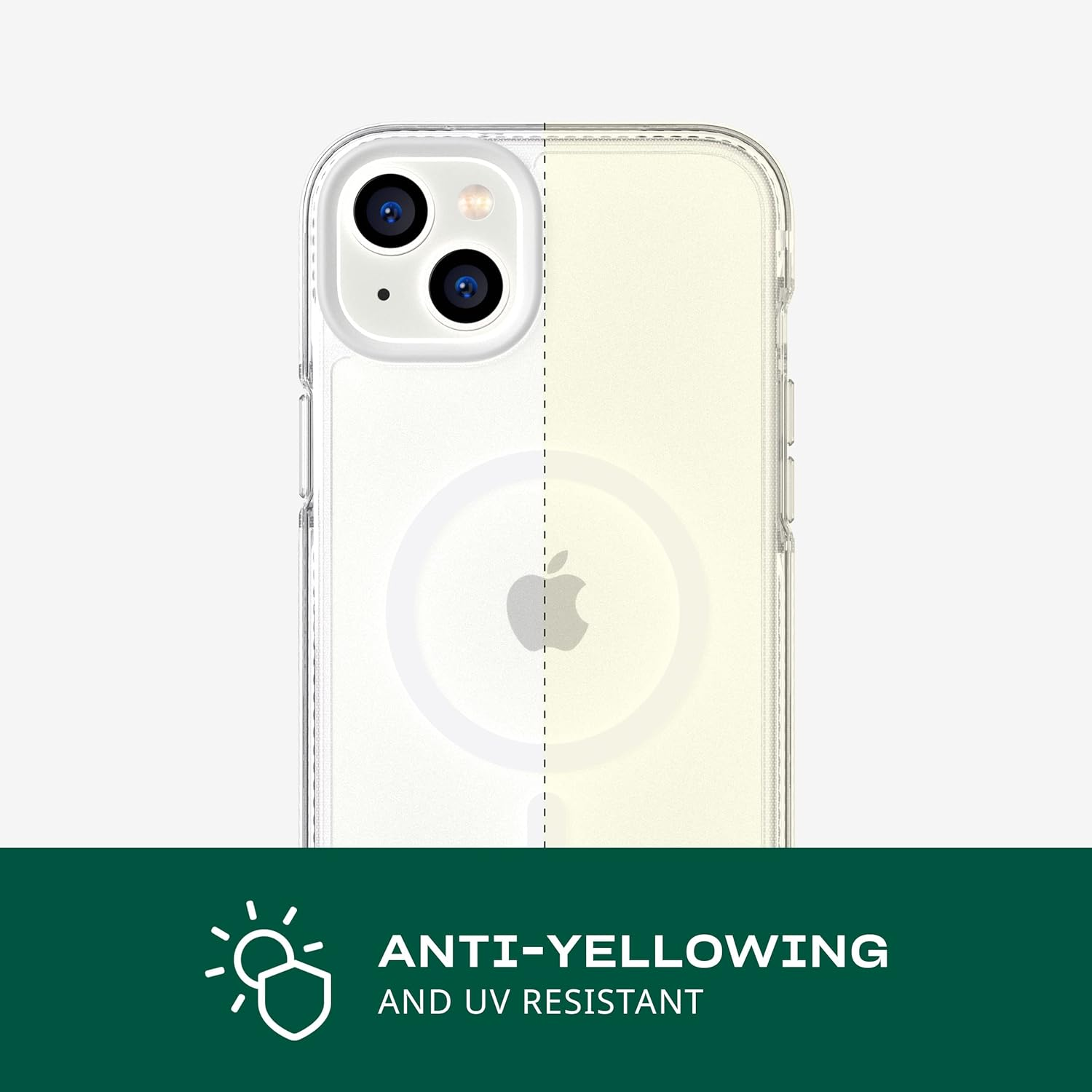 Tech21 Iphone 14 plus Evo Crystal Compatible with Magsafe&reg; &ndash; Shock-Absorbing & Scratch-Resistant Clear Phone Case with 16Ft Flexshock Multi-Drop Protection