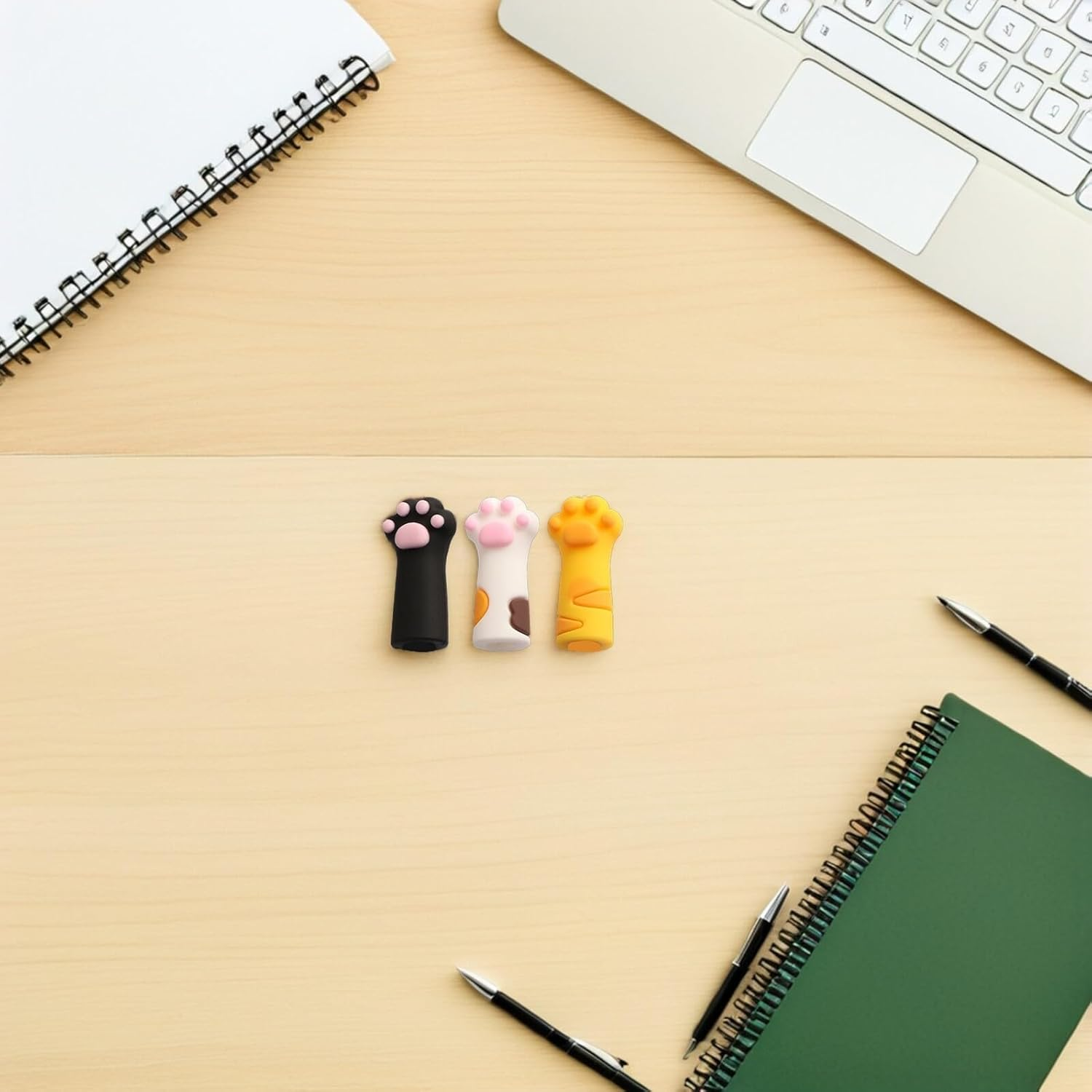 Ipetboom 3Pcs Cat Paw Silicone Nipper Cover for Nail Cuticle Scissors Cuticle Cutter Tweezers Cap image number 4