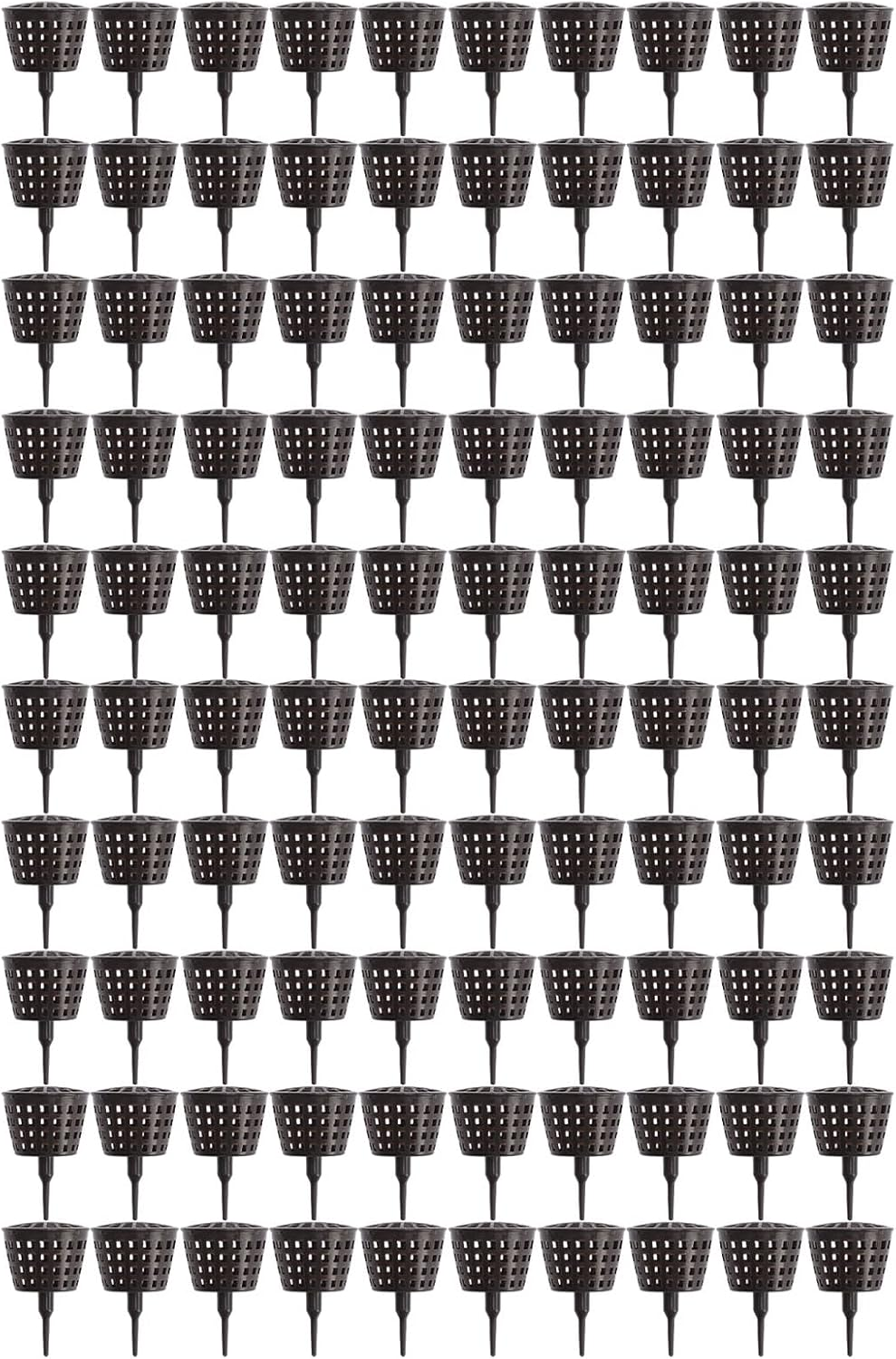 Plastic Fertilizer Mesh Basket with Lid, 100PCS, Easy to Use, Long Service Life for Succulent Orchid Bonsai (Large Size with Lid) image number 3