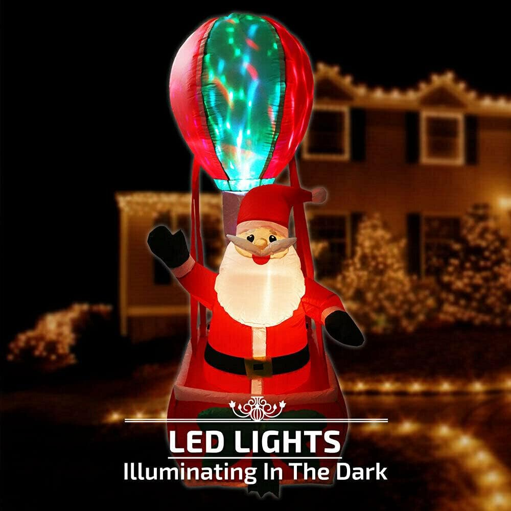 Inflatable Christmas Santa Hot Balloon Disco Light 1.8M Xmas Decoration Outdoor image number 3