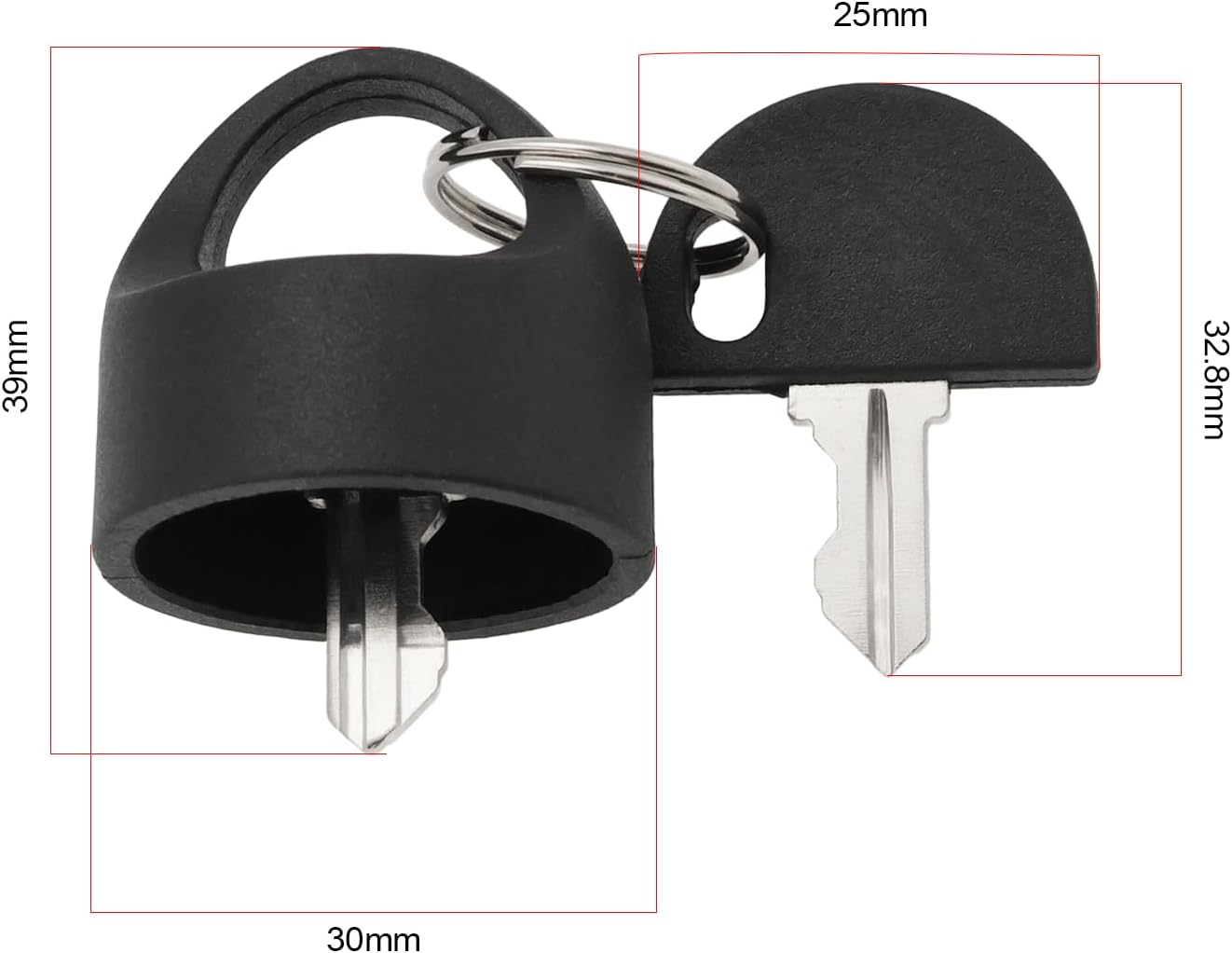 2 Sets of Replacement Mobility Scooter Key Scooter Accessory K2801M K2305M Compatible with Pride Mobility Scooter Black image number 1
