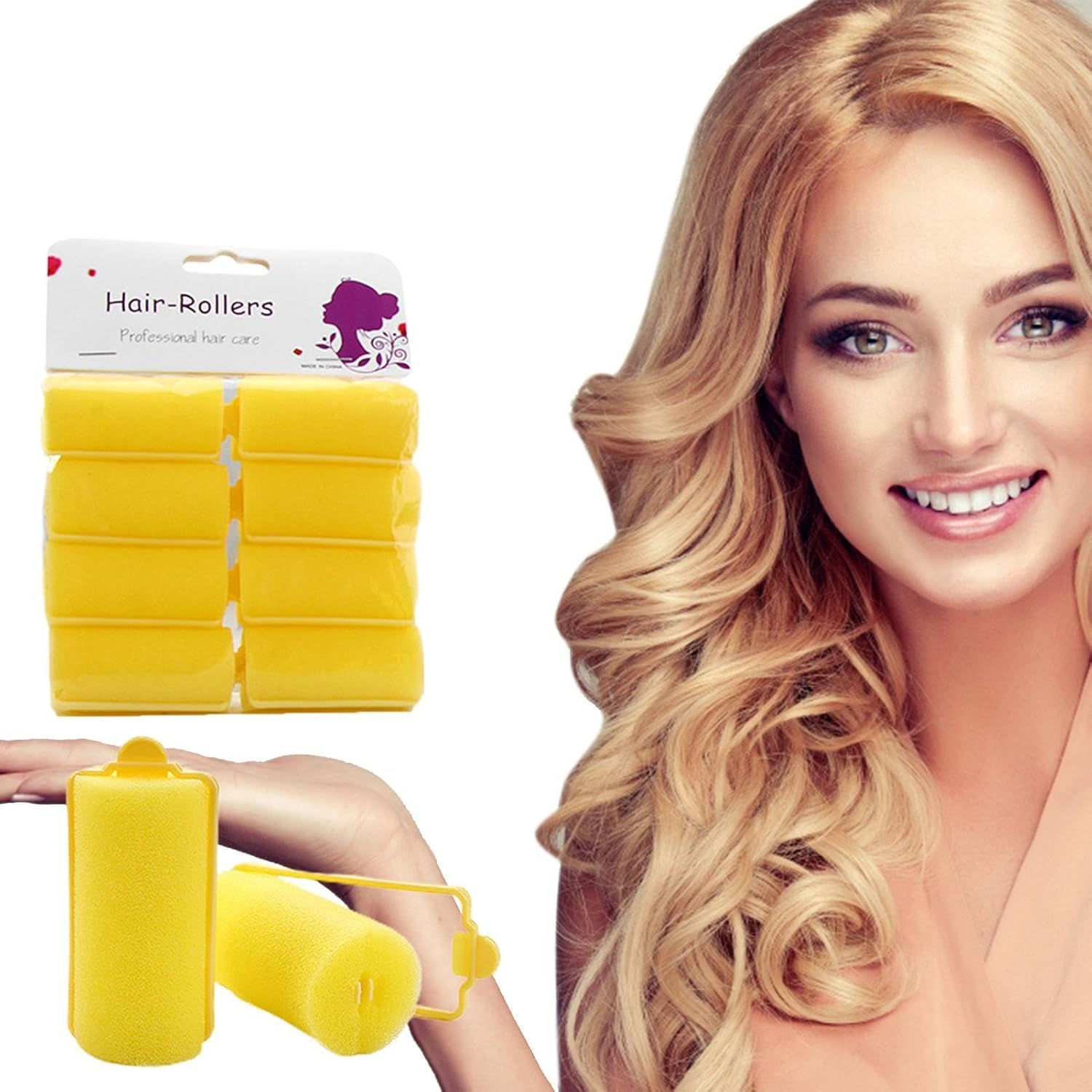 Sleep Hair Rollers - Heat Curlers for Women, Hair Brushes for Women, Foam Curlers | Heatless Curlers, Curlers, Foam Sponge, Curlers, Sponge Edge image number 3