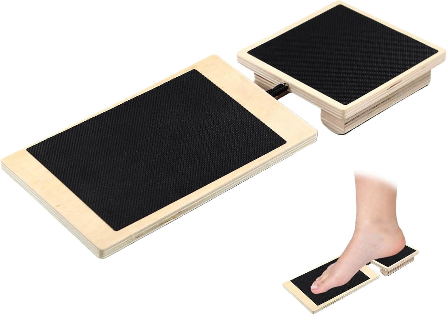 Ankle Foot Strengthener Balance Board Exerciser,Wooden Non Slip,Single Leg Stability Trainer Balance Board, Posture Corrector Foot Stretcher for Plantar Fasciitis Relief & Physical Therapy image number 2