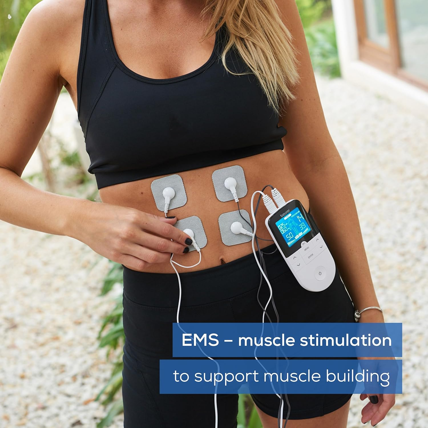 Beurer EM49 Painfree Digital TENS and EMS Machine | Drug-Free Natural Pain Relief | 3-In-1 Pain Relief, Rehabilitation and Massage | 70 Training Programmes | 2 Channels | 4 Self-Adhesive Electrodes image number 6