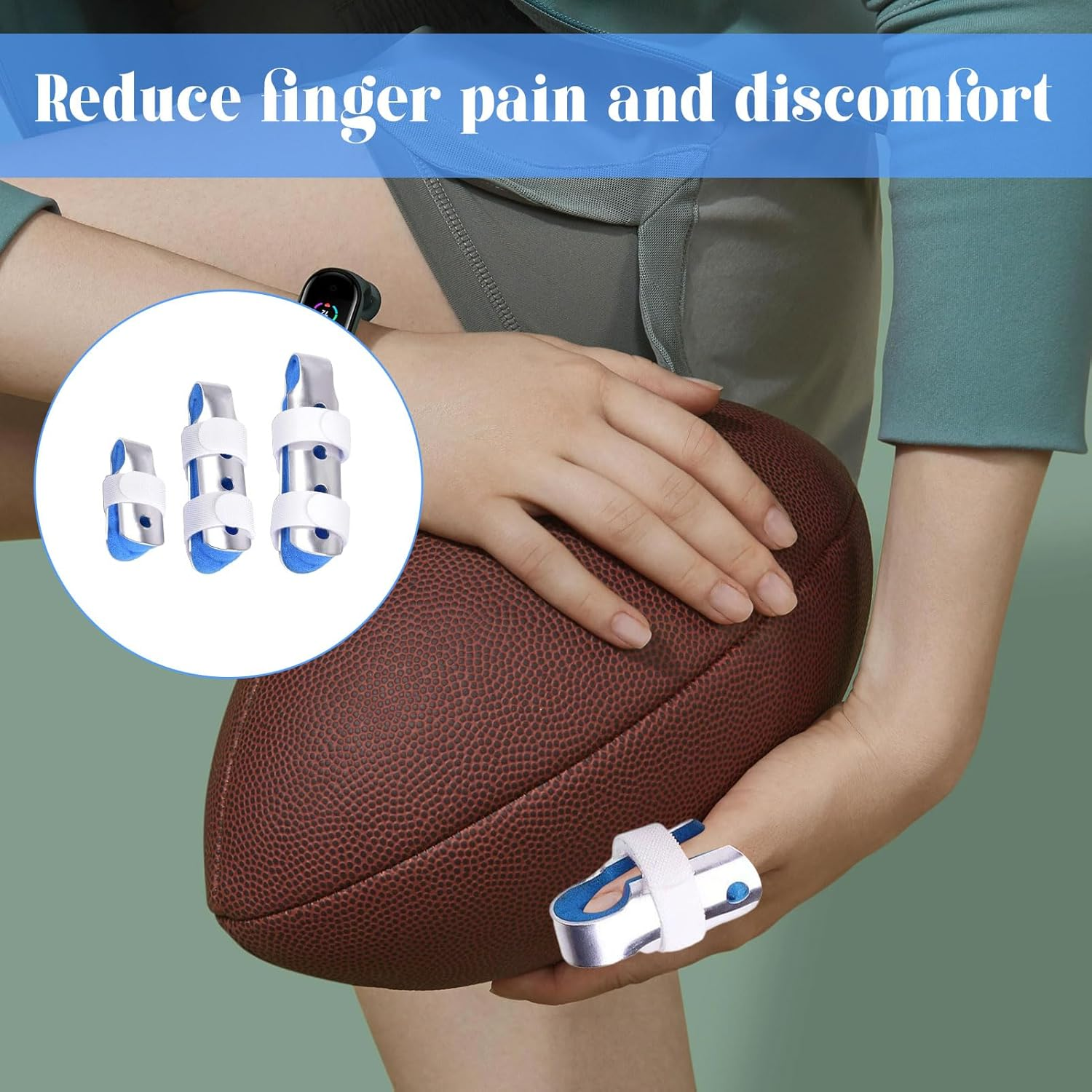 3-Size Finger Splint, Metal Thumb Splint, Aluminum Trigger Finger Splint, Thumb Brace, Thumb Guard for Relief Suffering Pain, Mallet Finger Splints for Broken Fingers Straightening Arthritis