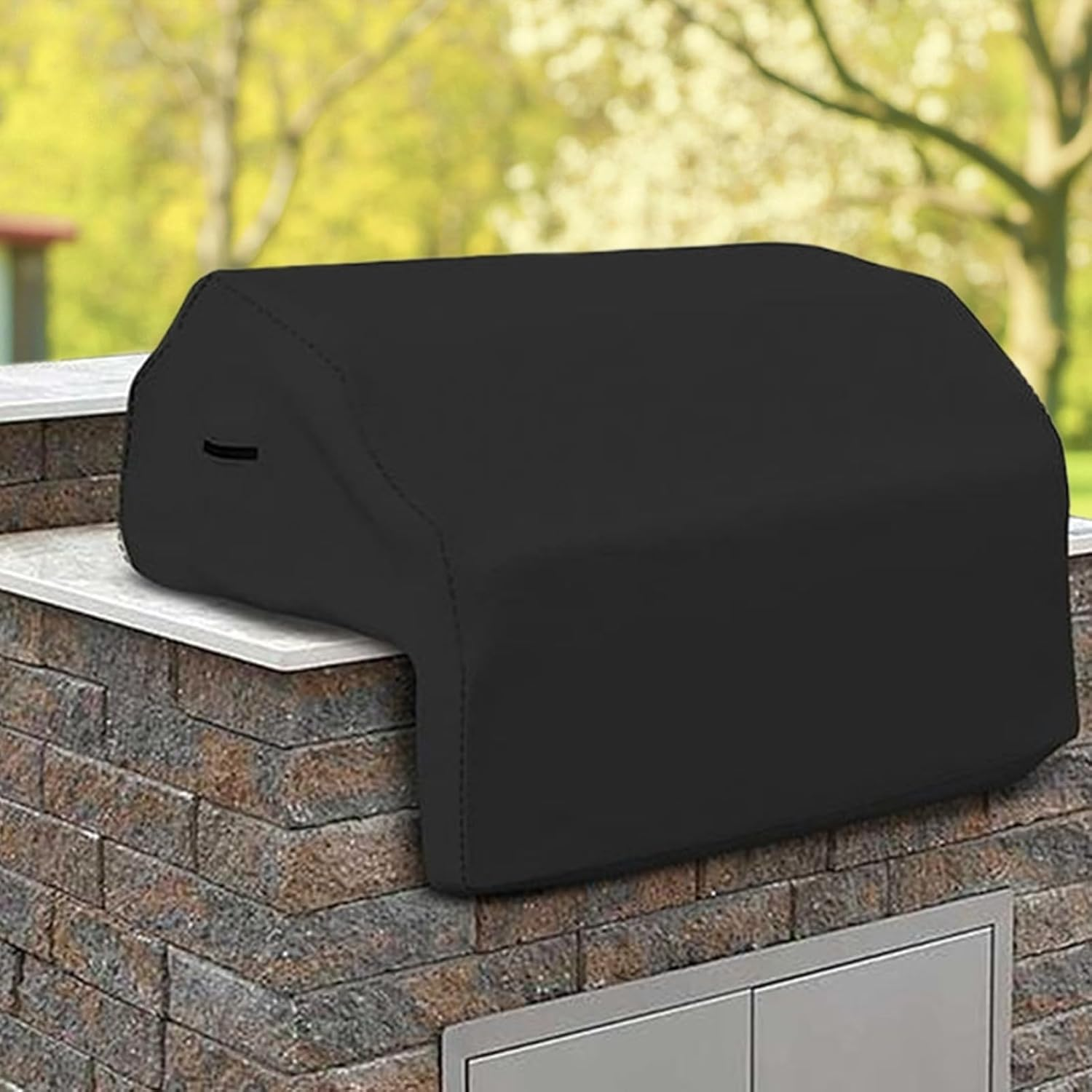 Built-In Grill Cover, Built-In Barbecue Grill Cover, Waterproof Elastic Protector for Outdoor Kitchen for Yard Garden Terrace Lawn image number 6