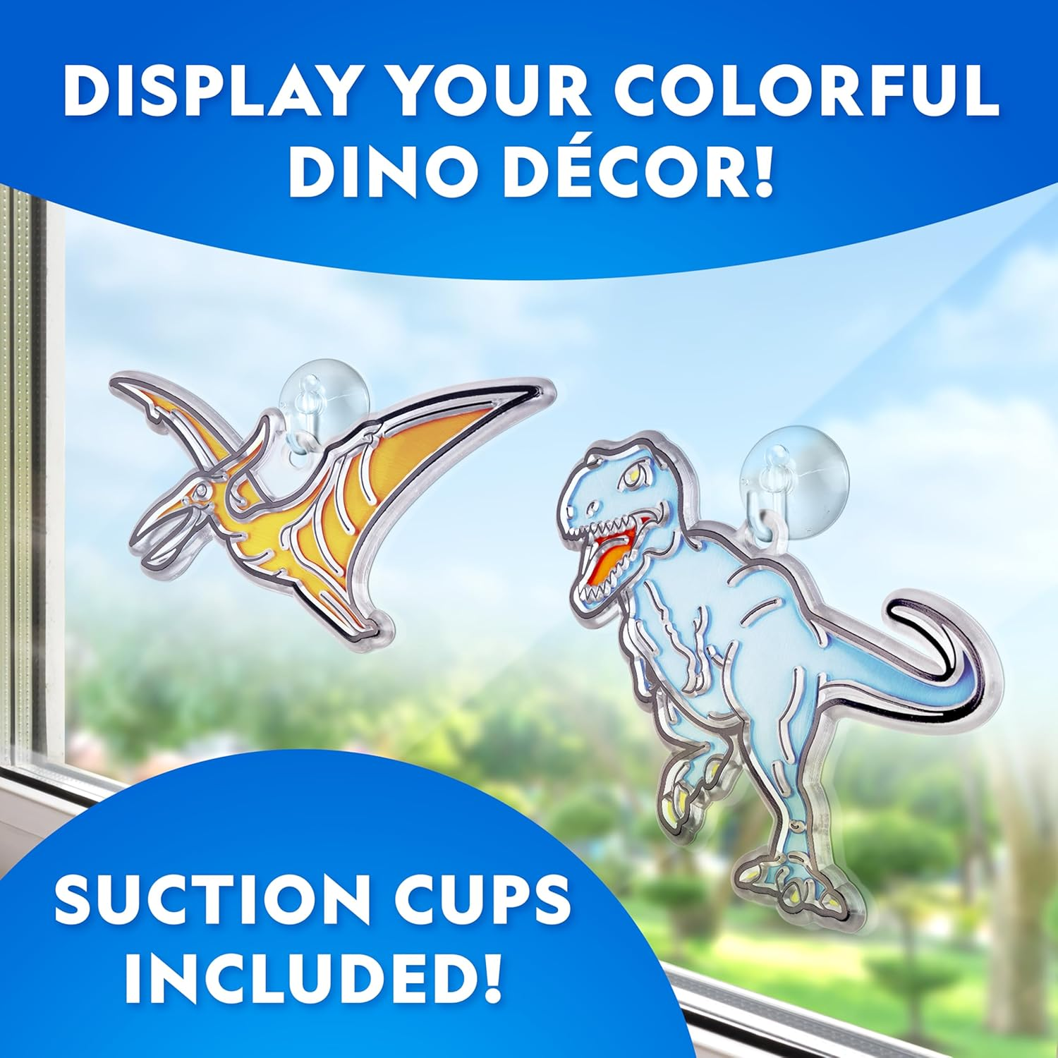 National Geographic Stained Glass Art Kit &ndash; Arts & Crafts for Kids, Make Window Sun Catchers, Creative Activities for Ages 4&ndash;8, Suncatcher Kit