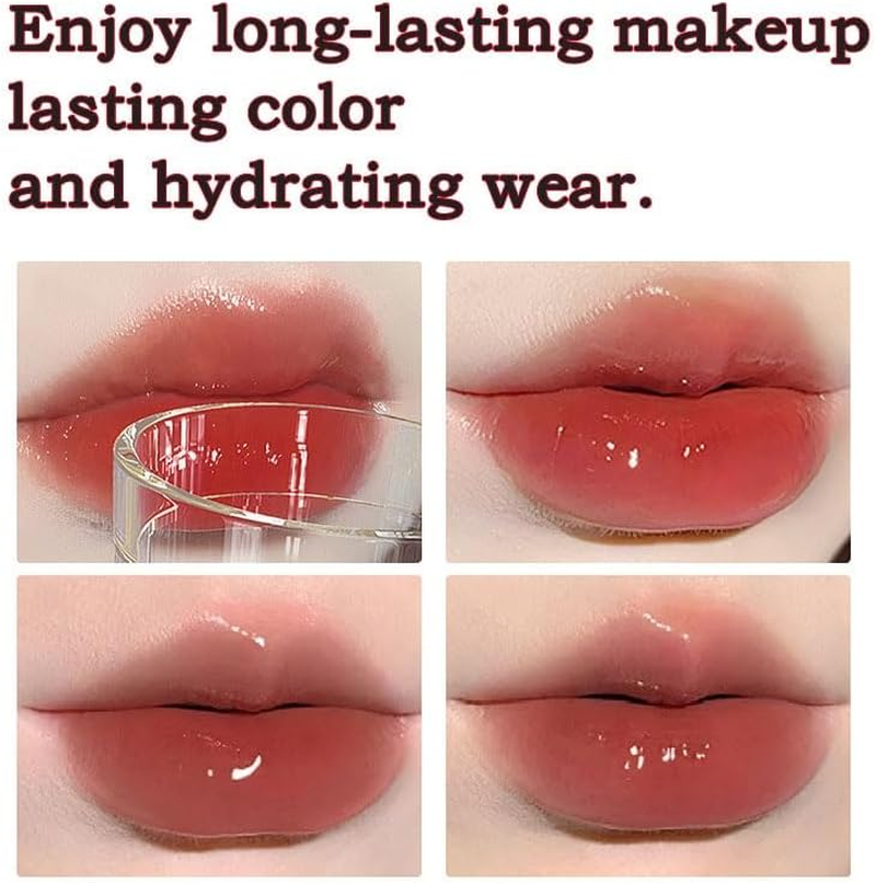 Color Changing Lipstick with Gold Crystal, Long Lasting Moisturizing Lip Gloss, Transferproof Formula for 24-Hour Shine Hydration Versatile Lip Balm(A,2Pcs) image number 5