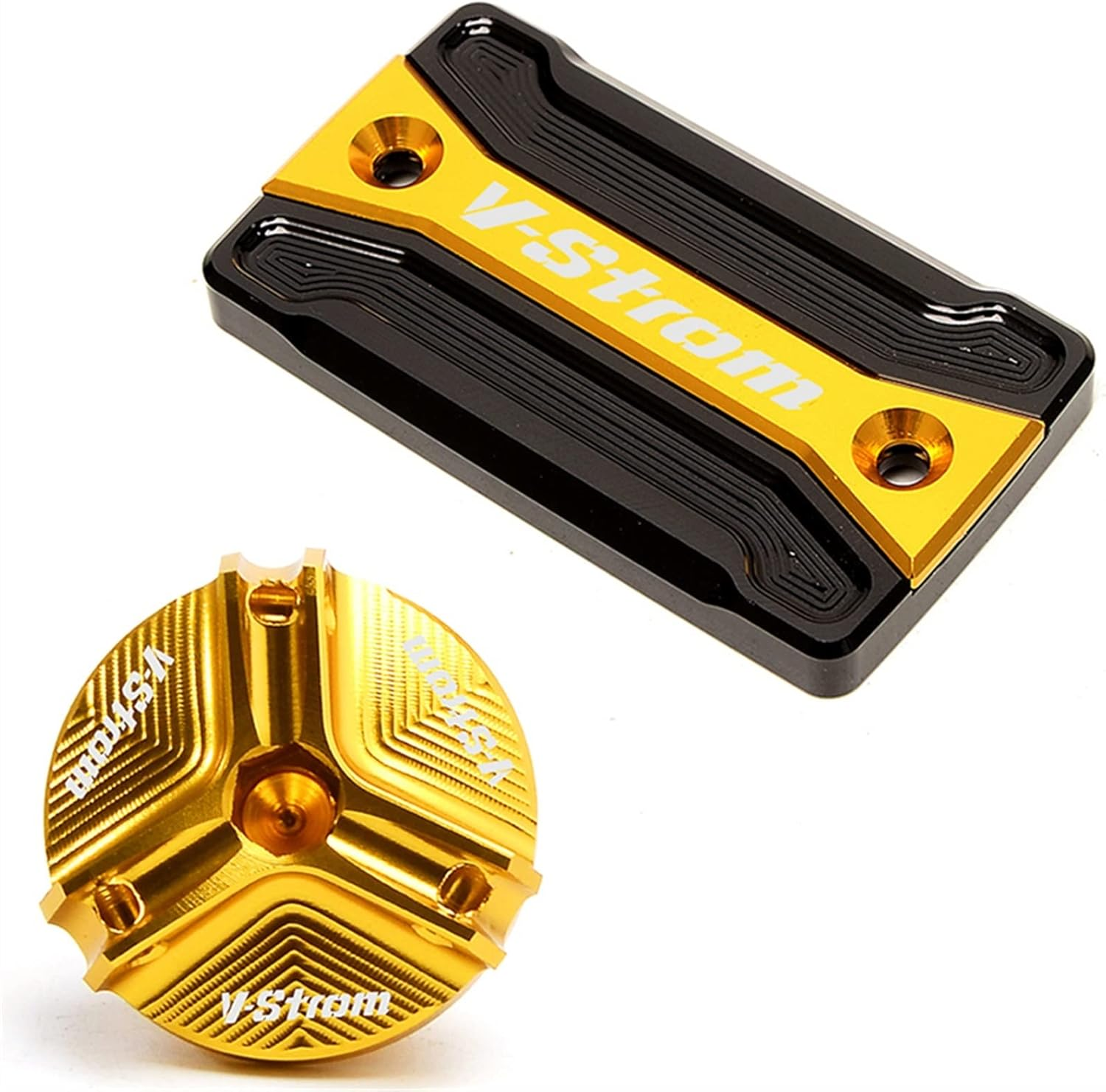 ZGDUGFU Fit for Suzuki V Strom V-Strom Vstrom 650 250 1000/Xt DL650 DL1000 DL250 Accessories Front Brake Fluid Tank Oil Filler Cap Protector (Color : a Set-Gold) image number 3