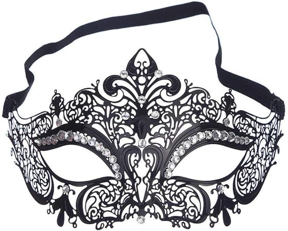 Masquerade Mask, Metal Masks Sexy Venetian Carnival Masks Fancy Dress, Venetian Mardi Gras Prom Mask for Women image number 1