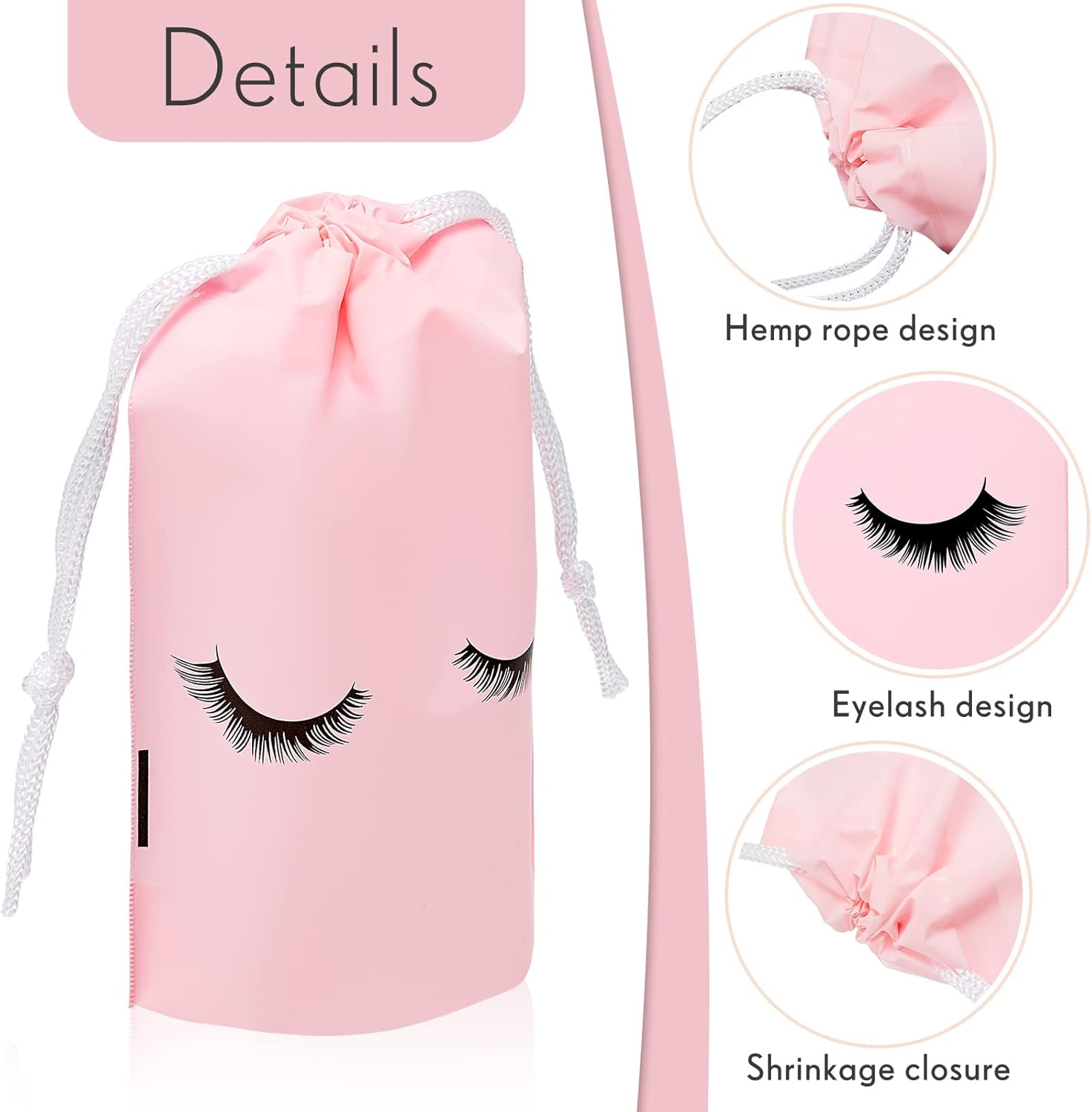 Reginary 60 Pieces Eyelash Cosmetic Bags Mini Small Lash Aftercare Bag Shampoo Bath Bags Plastic Organizer Jewelry Storage Gift Bag Pack for Travel Packaging Small Business, 3 Colors, 4 X 6 Inch image number 6