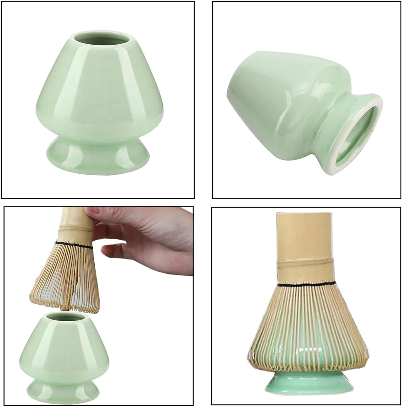 Matcha Tea Whisk Set, Traditional Handcrafted Bamboo Matcha Whisk Kit, Ceramic Whisk Holder, Scoop, Spoon, Natural Bamboo Tea Steeper Matcha Tools, Stirring Tea Drinking Experience Ceremony image number 6
